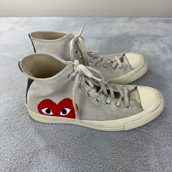Converse Chuck Taylor All Star 70 Hi Comme des Garçons Men’s White Shoes Size 8 - Picture 6 of 16